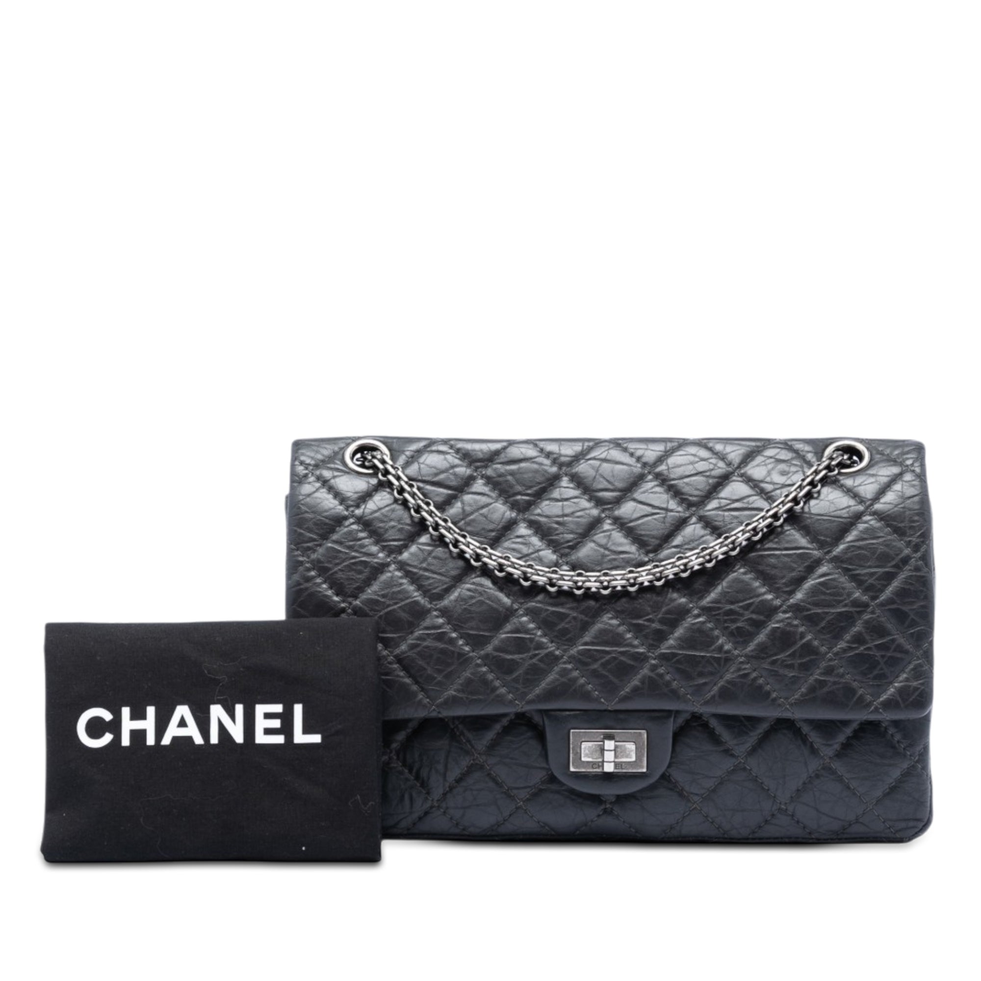 Chanel Matelassé vieilli Cuir de veau Reissue 2.55 Double rabat 226