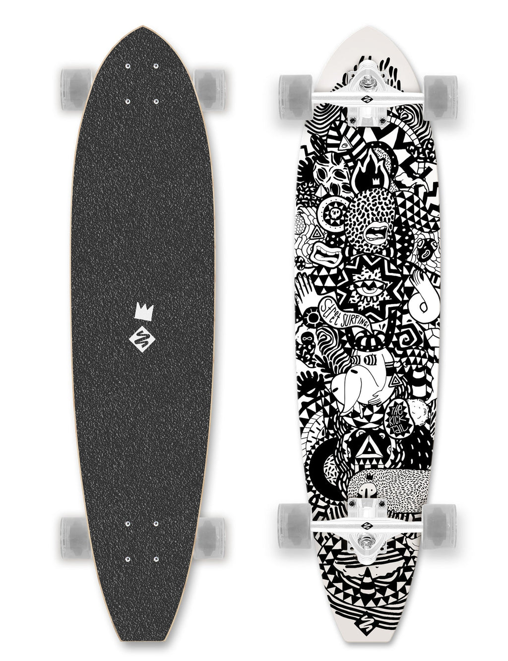 Street Surfing Longboard Rumble Jungle Kicktail 8.5" x 36"