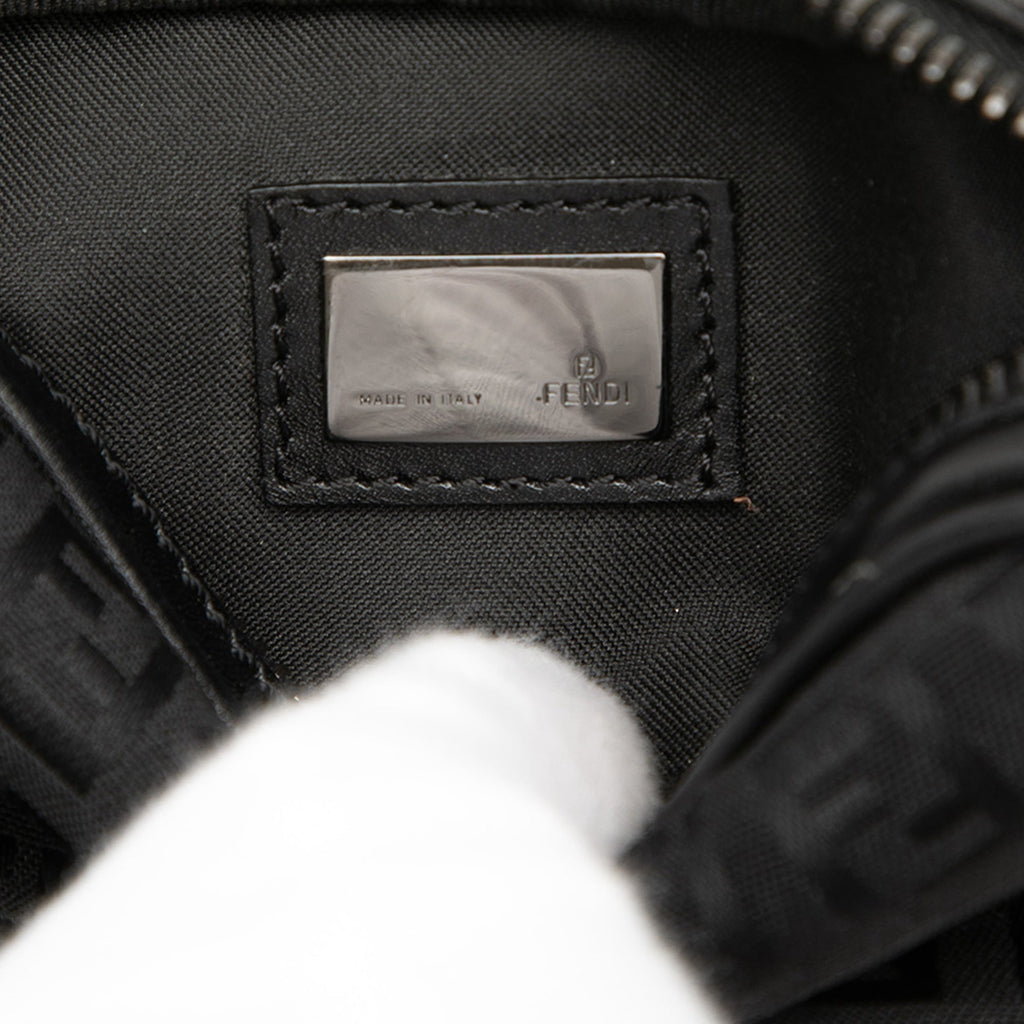 Fendi Mini Zucchino Toile Zip Sac porté croisé