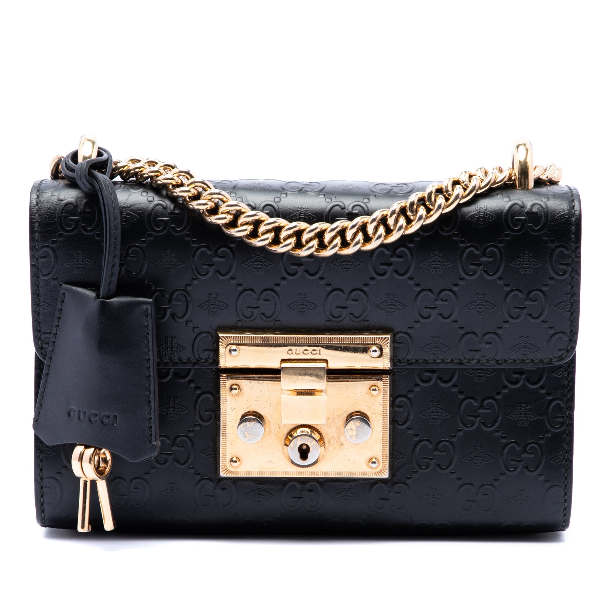 Gucci Small Guccissima Padlock Sac porté croisé