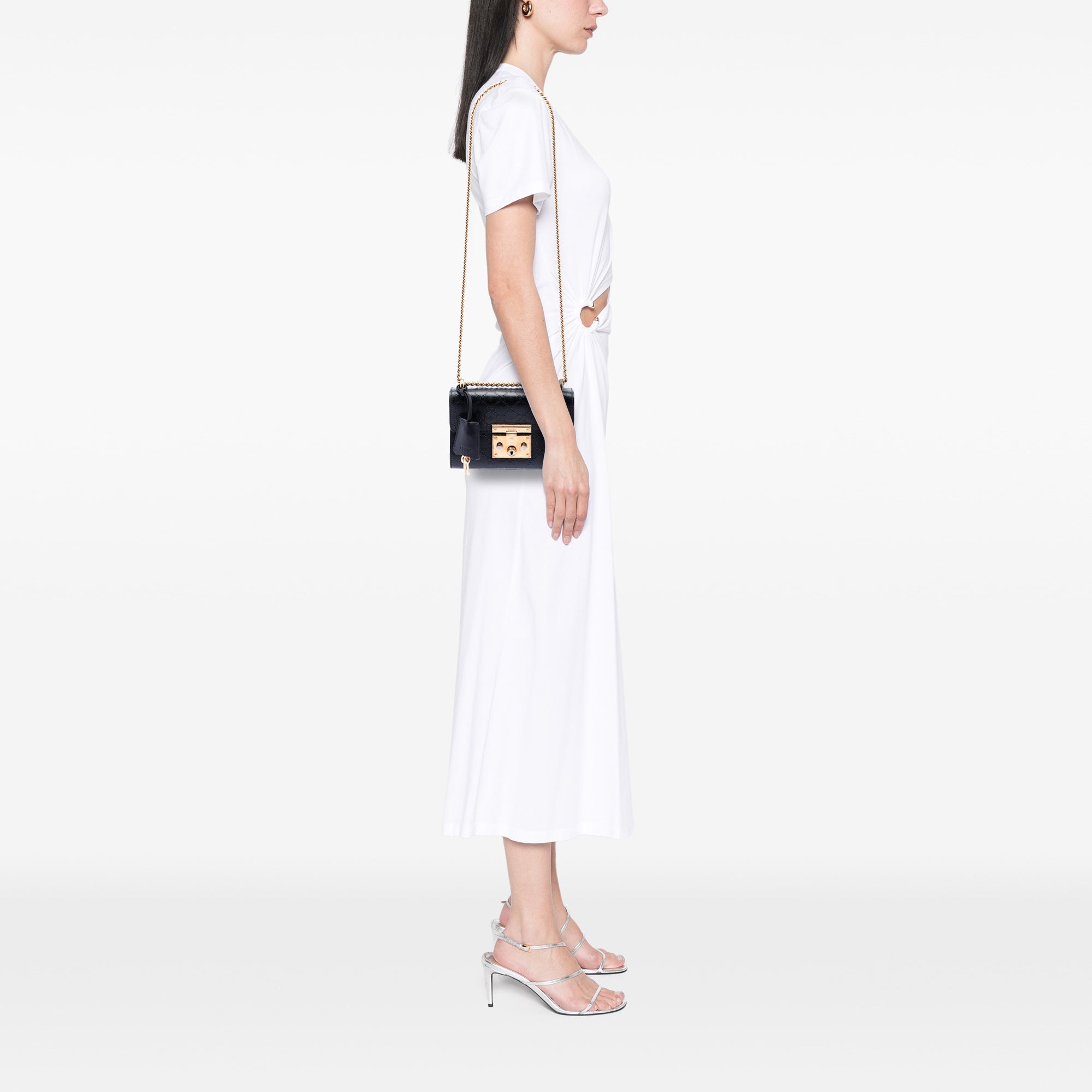 Gucci Small Guccissima Padlock Sac porté croisé