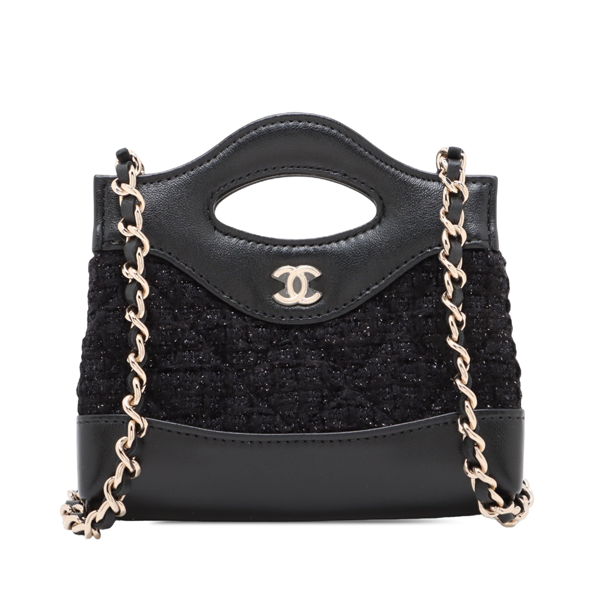 Chanel Nano Matelassé Tweed Kelly Shopper Sac