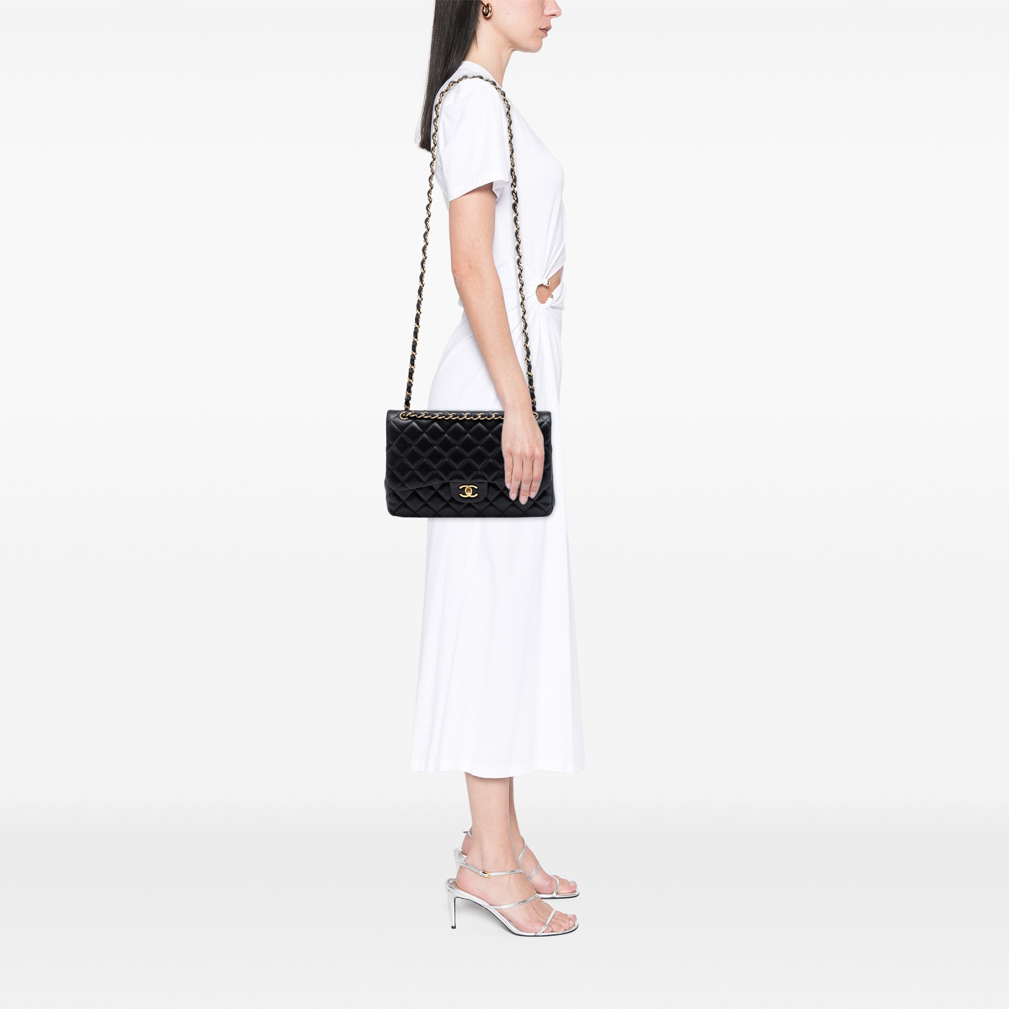 Chanel Jumbo Classic Cuir d’agneau Double rabat