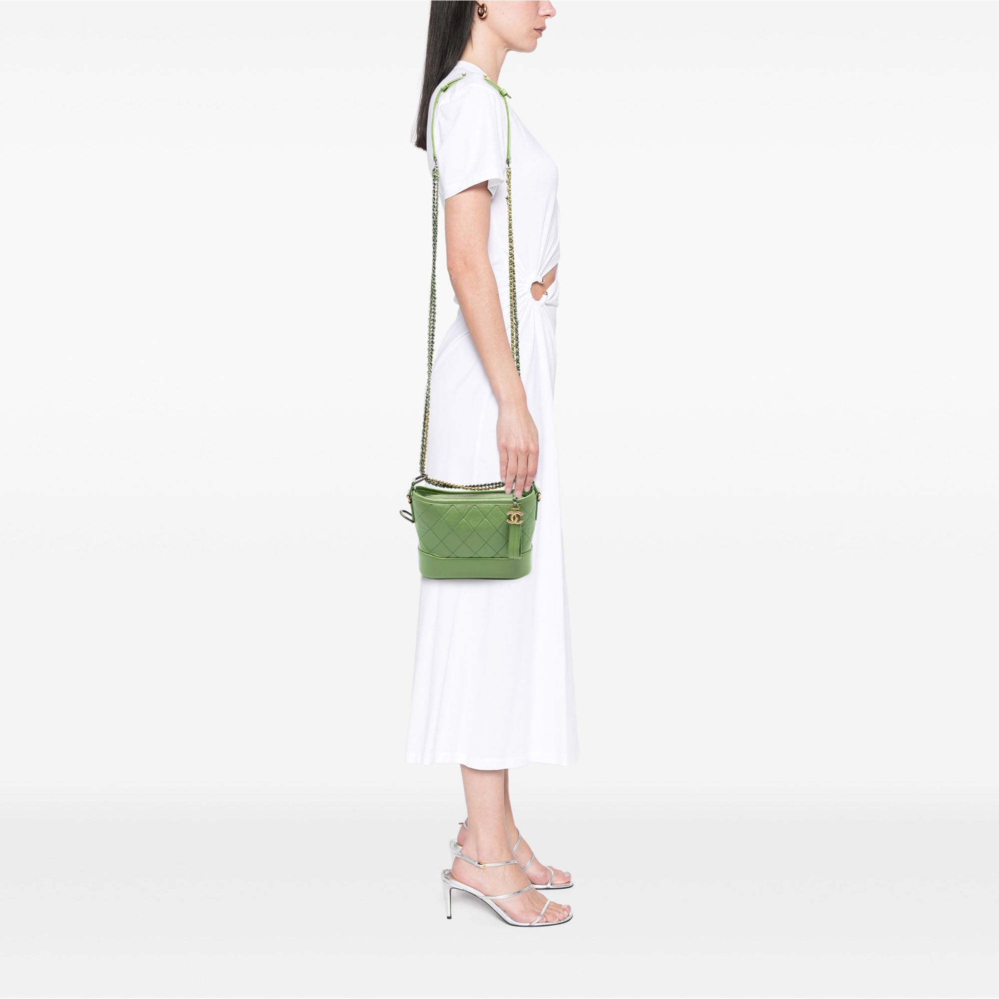 Chanel Small Matelassé vieilli Cuir de veau Gabrielle Hobo