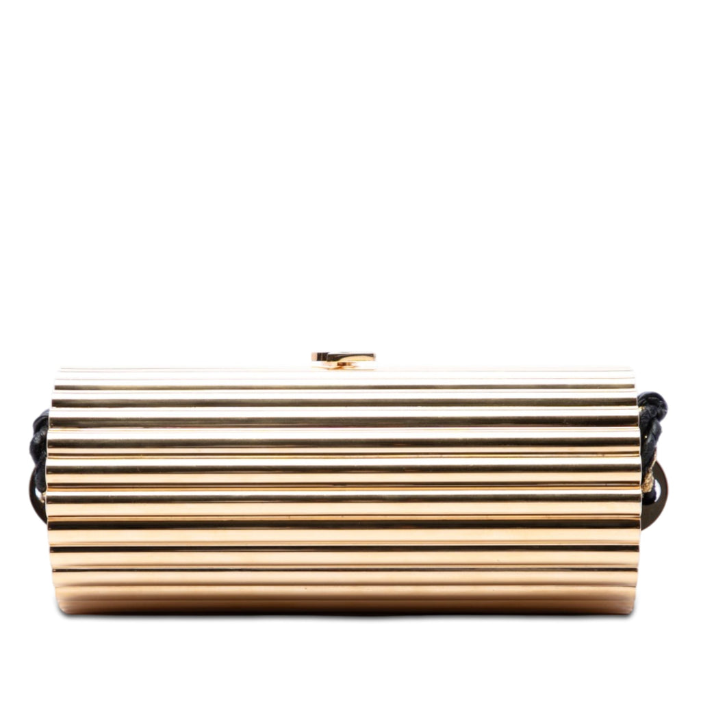 Saint Laurent Ribbed Acrylic et Cuir d’agneau Fringe Monogram Opium Boîte Sac