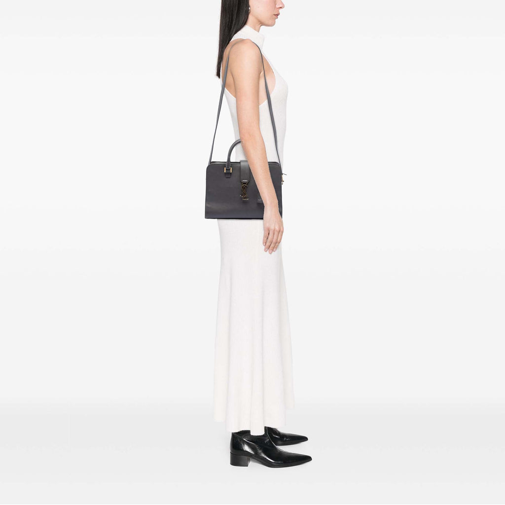 Saint Laurent Small Cuir Monogram Cabas