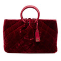 Chanel CC Matelassé Velours sac à anse supérieure