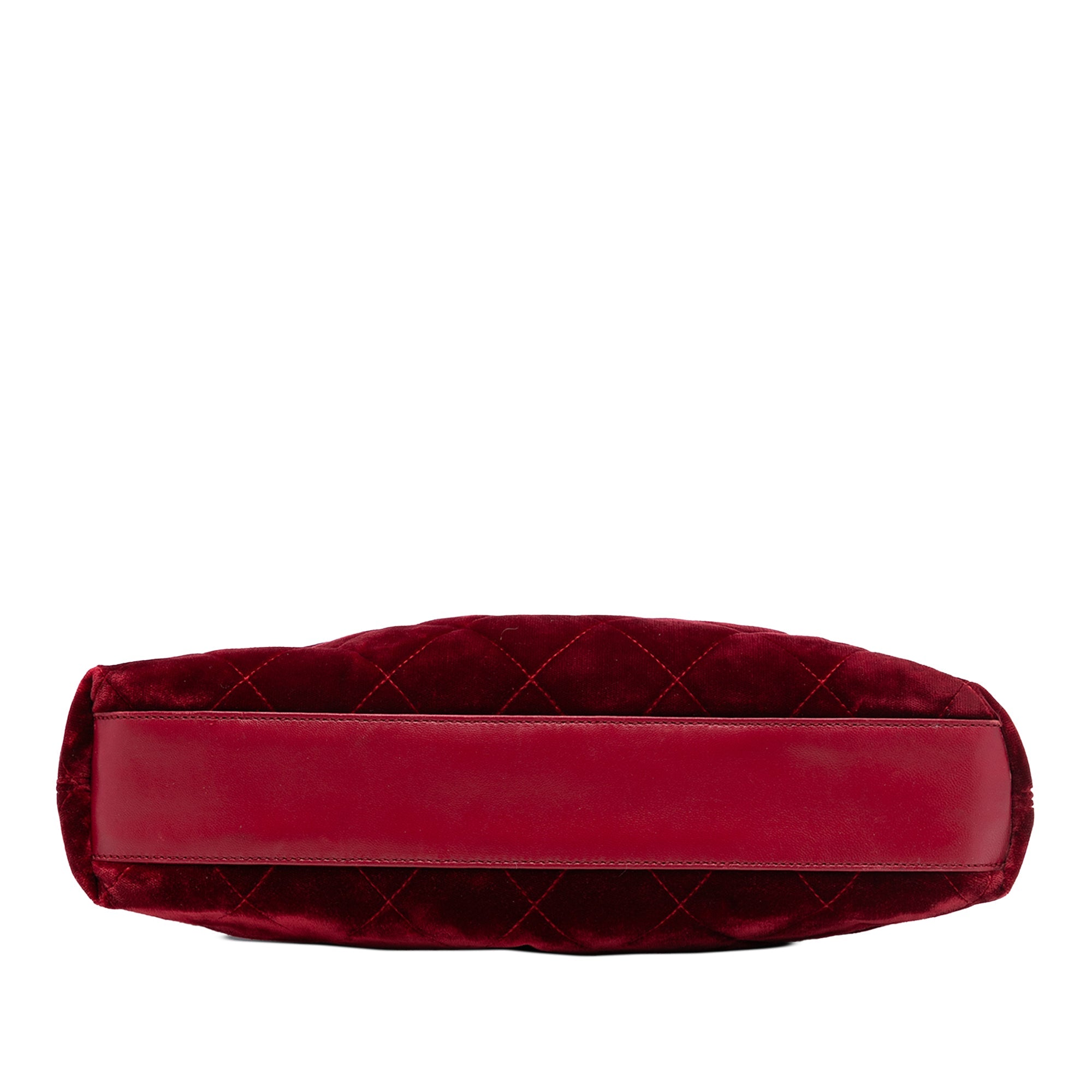 Chanel CC Matelassé Velours sac à anse supérieure