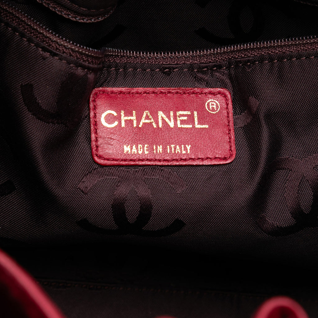 Chanel CC Matelassé Velours sac à anse supérieure