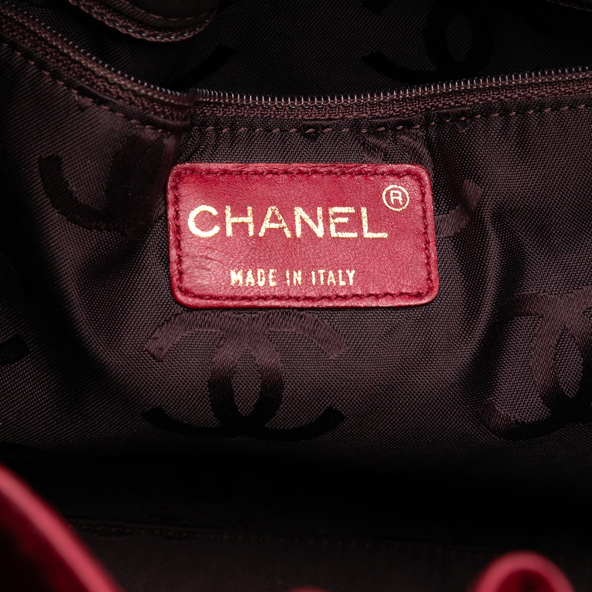 Chanel CC Matelassé Velours sac à anse supérieure