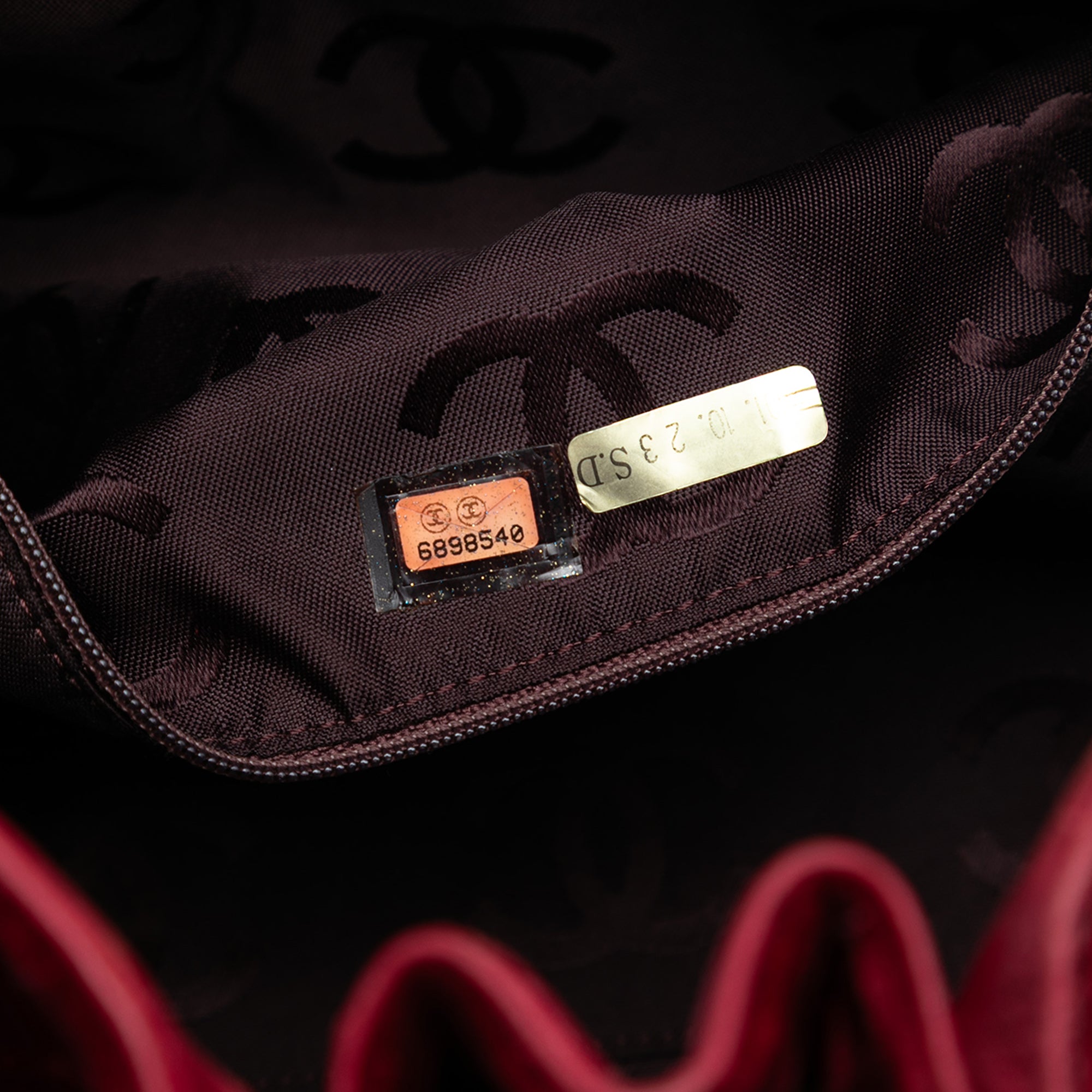 Chanel CC Matelassé Velours sac à anse supérieure
