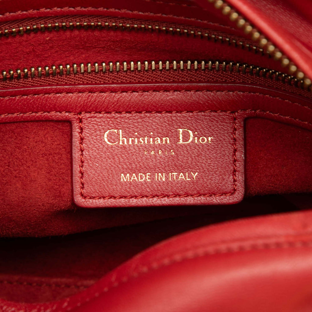 Dior Medium Cuir d’agneau Cannage clouté Supple Lady Dior