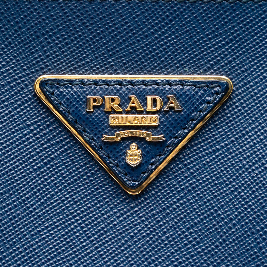 Prada Large Saffiano Lux Galleria Double Zip Cabas