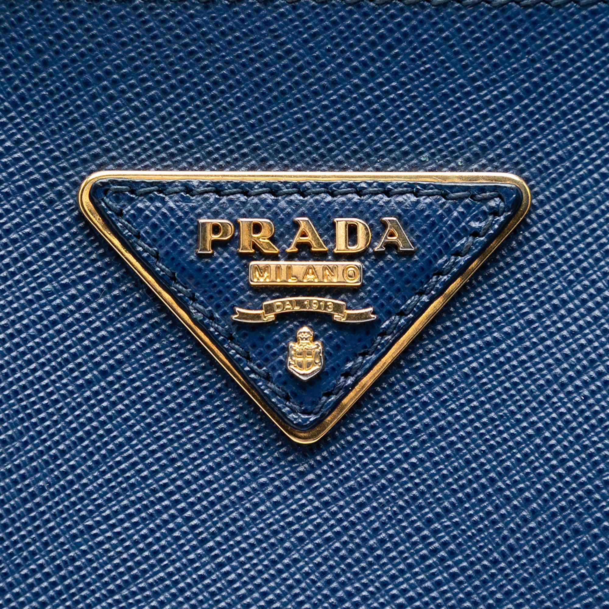 Prada Large Saffiano Lux Galleria Double Zip Cabas