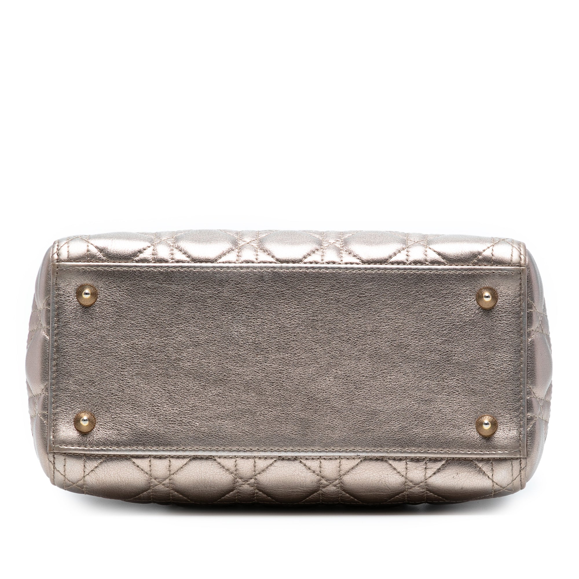 Dior Medium Metallic Cuir d’agneau Cannage Lady Dior