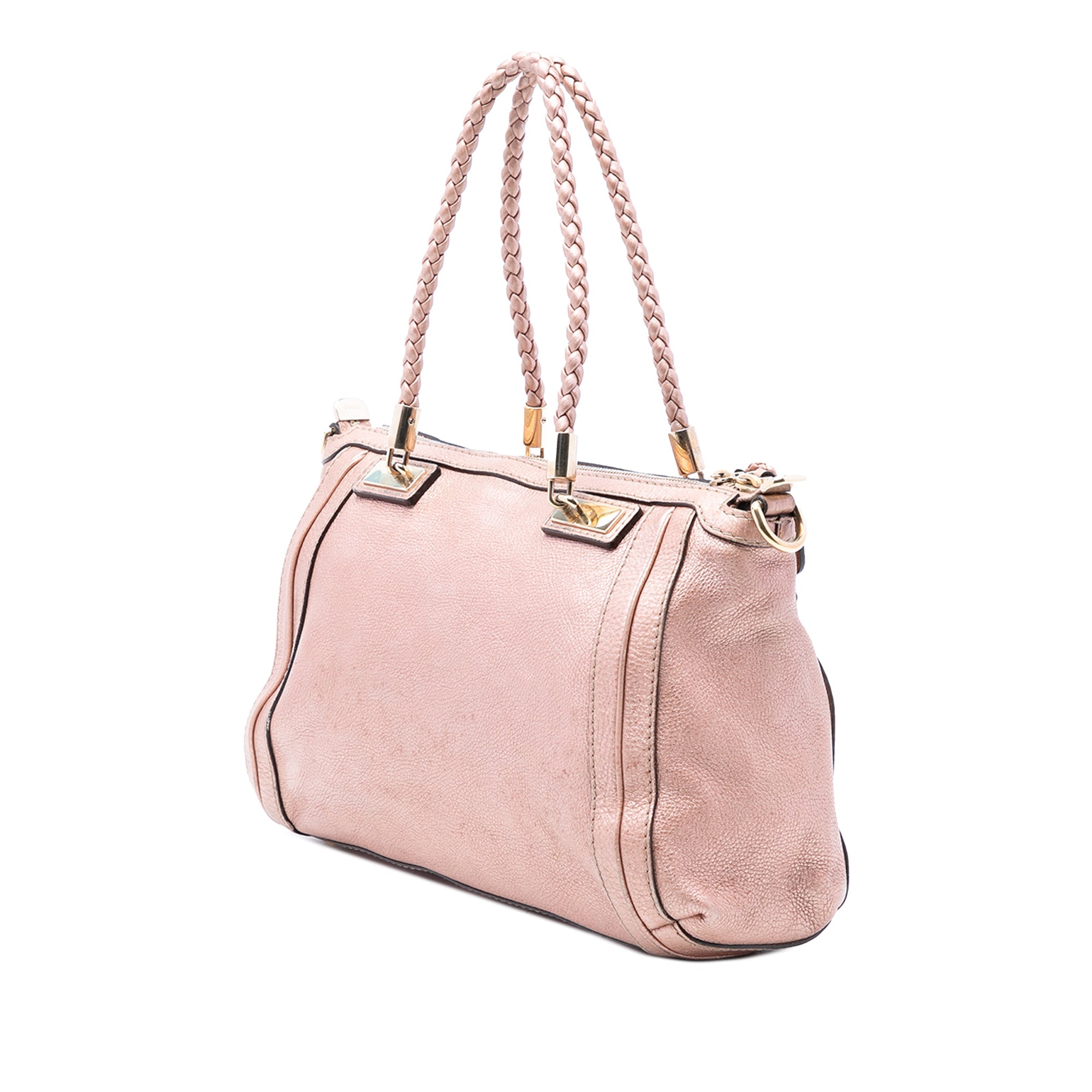 Gucci Metallic Pebbled Cuir de veau Bella Sac
