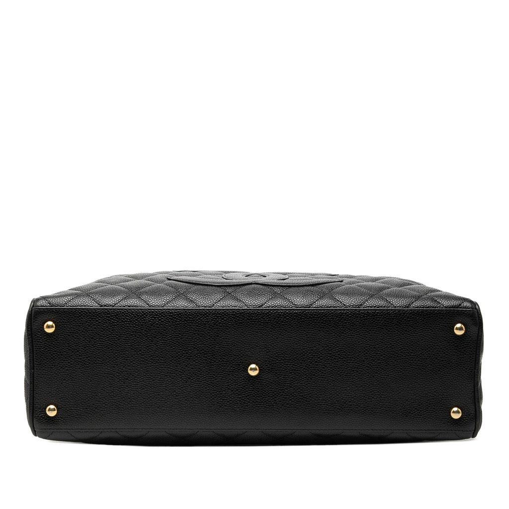 Chanel Large CC Matelassé Caviar Bowler Sac