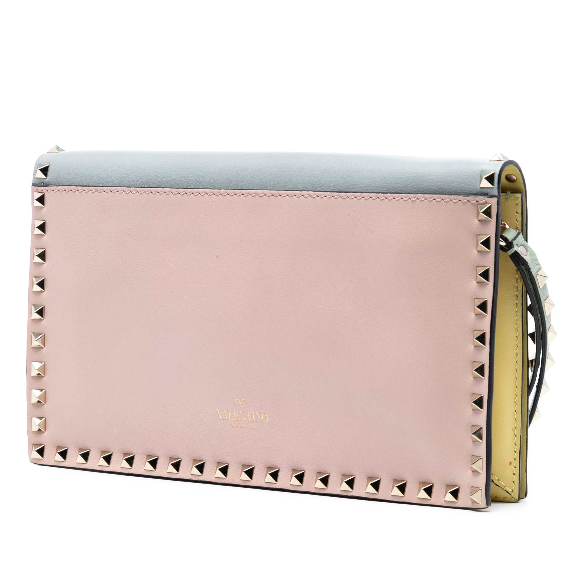 Valentino Tricolor Rockstud Wristlet Pochette