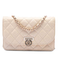 Chanel Rond CC Matelassé Cuir de veau Flip Lock Wallet on Chain