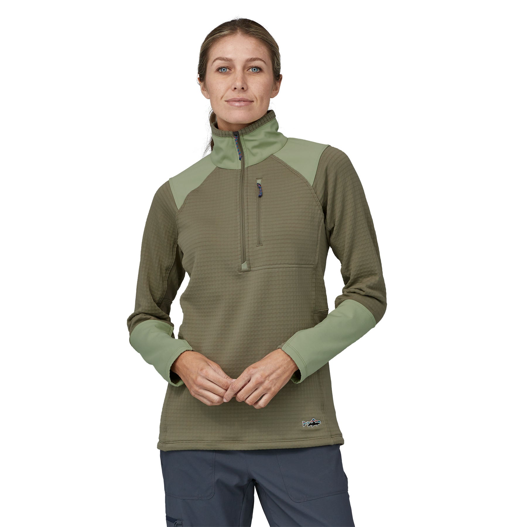 Patagonia W's L/S R1 Fitz Roy 1/4 Zip