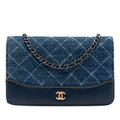 Chanel Printed Jean et Cuir de veau Gabrielle Wallet on Chain