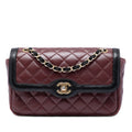 Chanel Small Matelassé Cuir d’agneau Two Tone Day à rabat