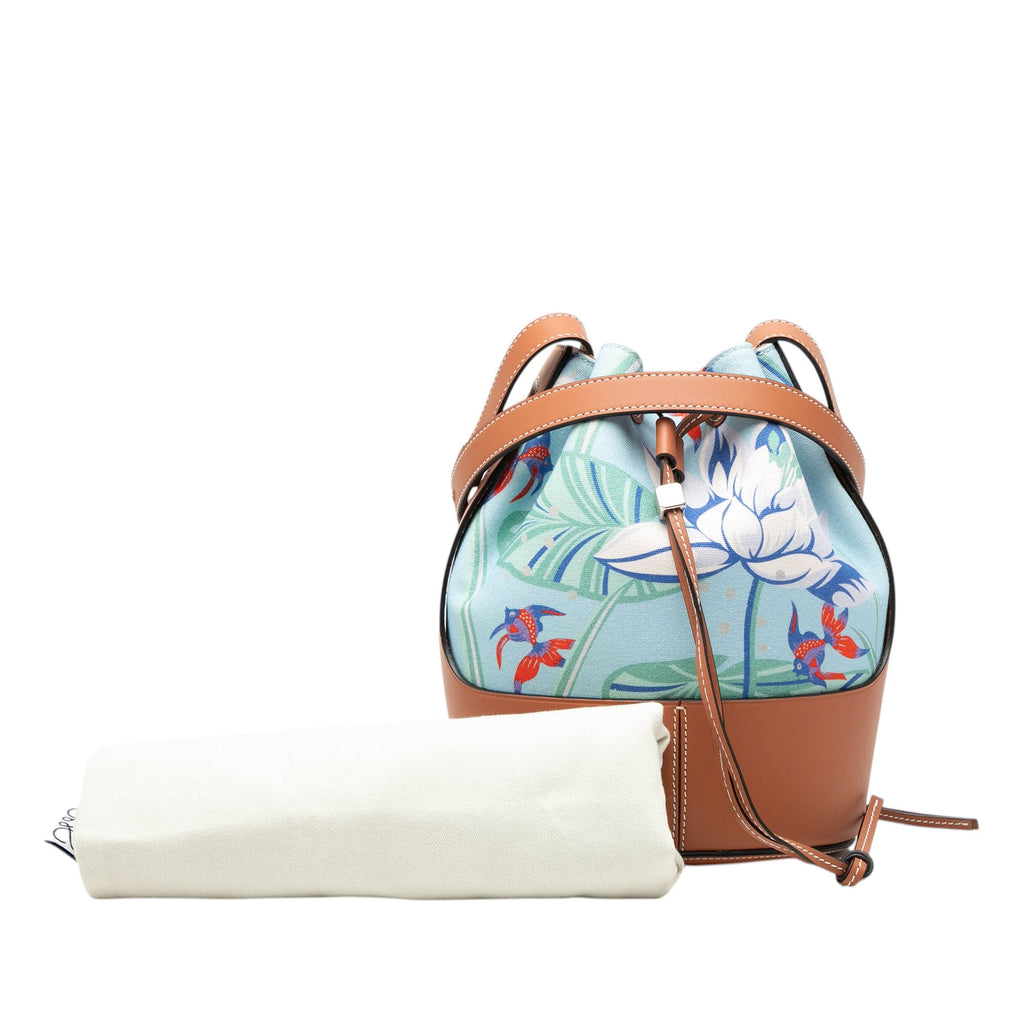 LOEWE Paulas Ibiza Small Toile Balloon Bucket Sac