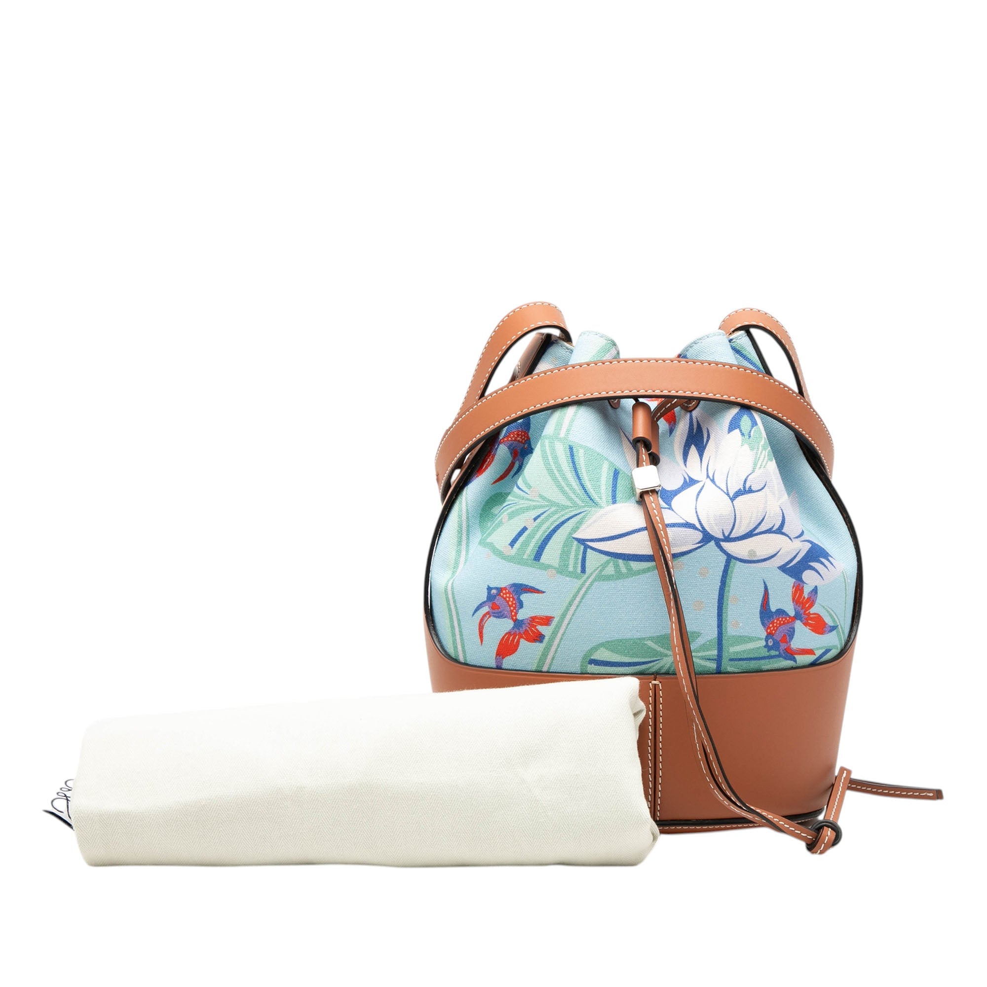 LOEWE Paulas Ibiza Small Toile Balloon Bucket Sac