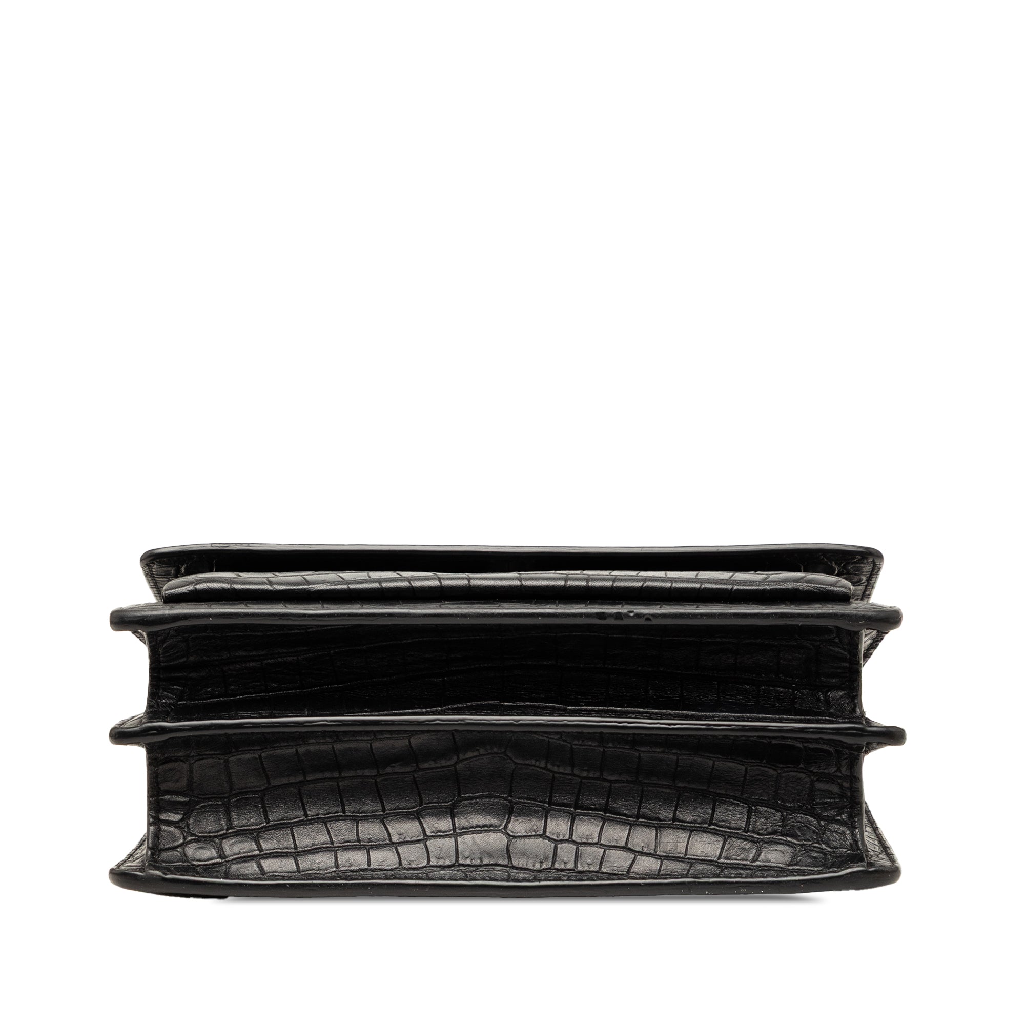 Saint Laurent Medium Croc embossé Cuir Monogram Sunset Sac porté croisé