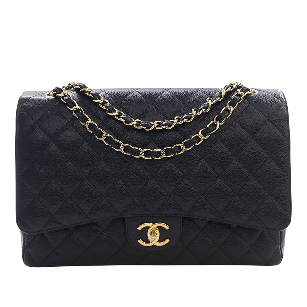 Chanel Maxi Classic Caviar Double rabat