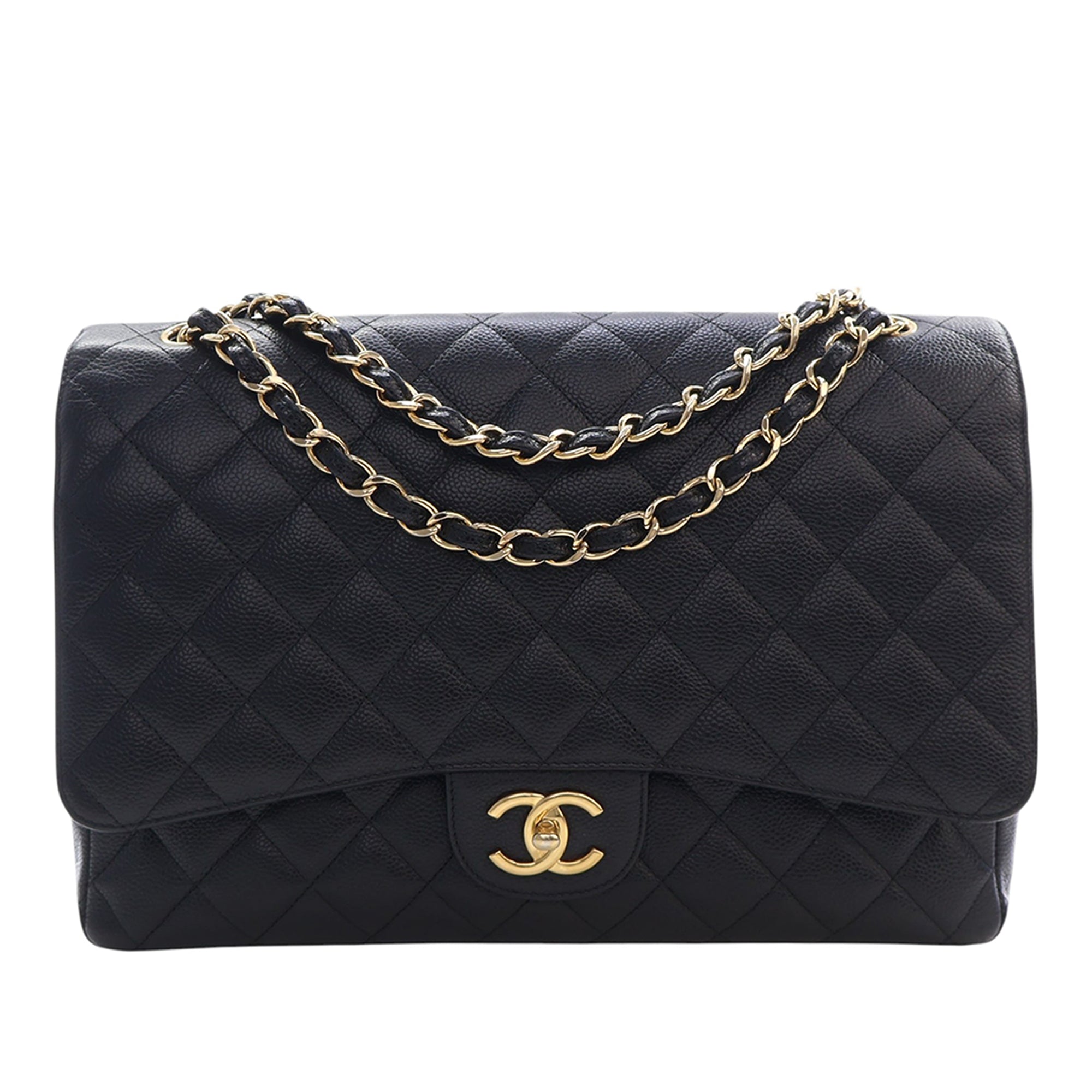Chanel Maxi Classic Caviar Double rabat