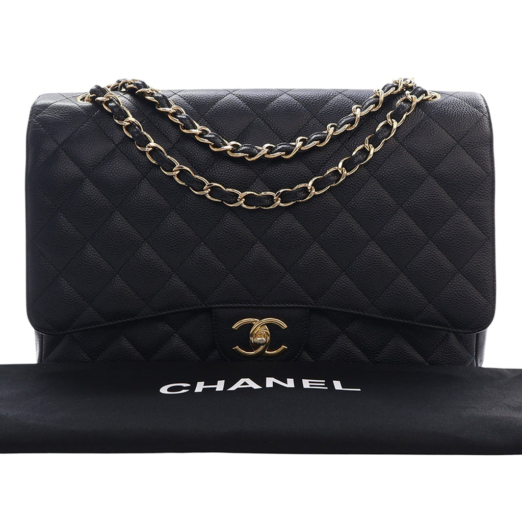 Chanel Maxi Classic Caviar Double rabat
