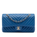 Chanel Medium Classic Chevron Cuir d’agneau Double rabat