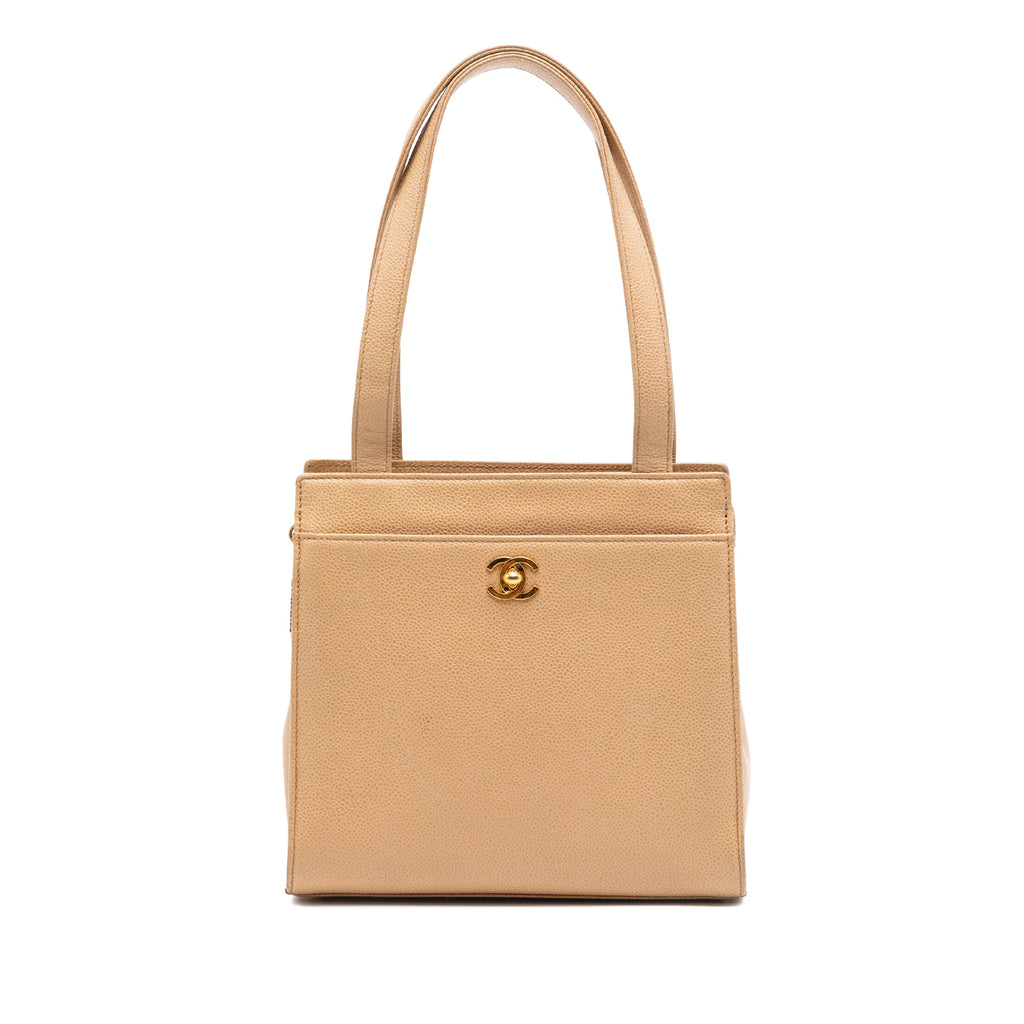 Chanel CC Caviar Turn Lock Cabas