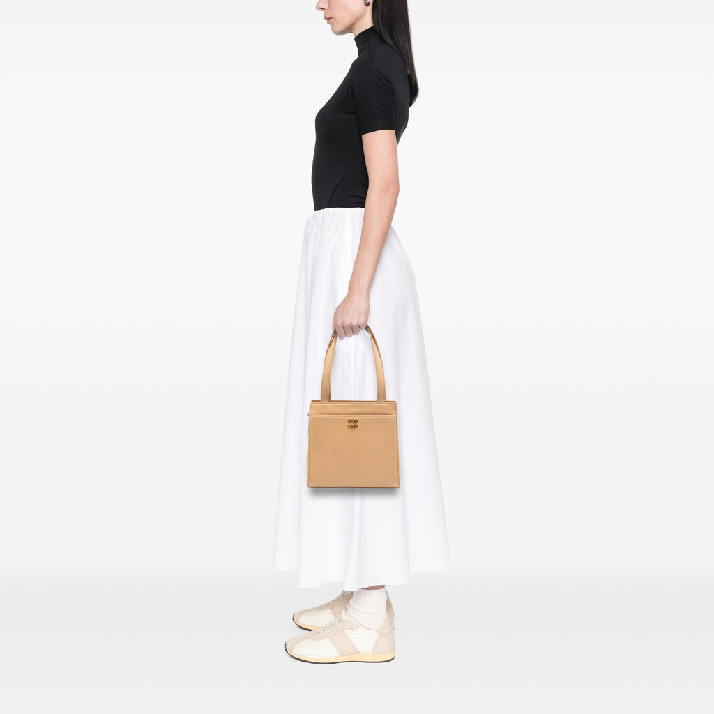 Chanel CC Caviar Turn Lock Cabas