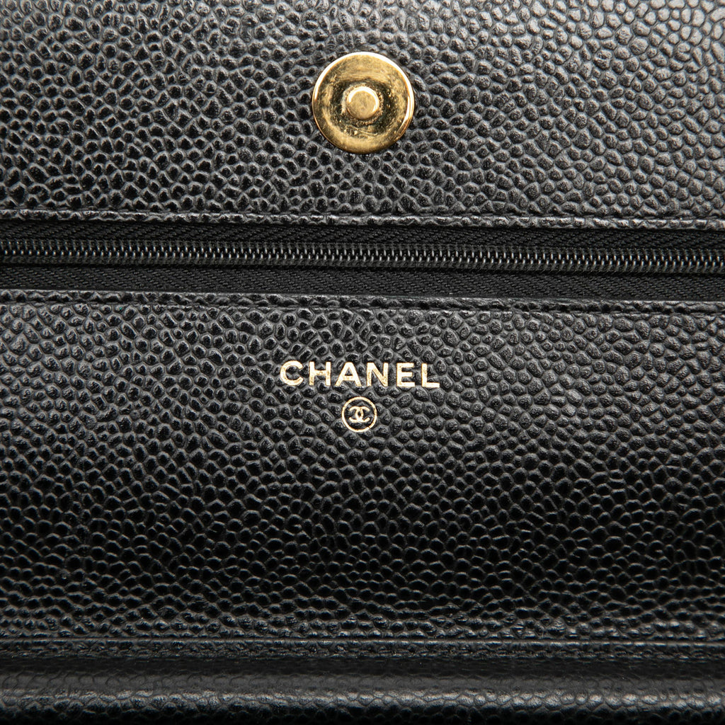 Chanel CC Matelassé Caviar Wallet on Chain