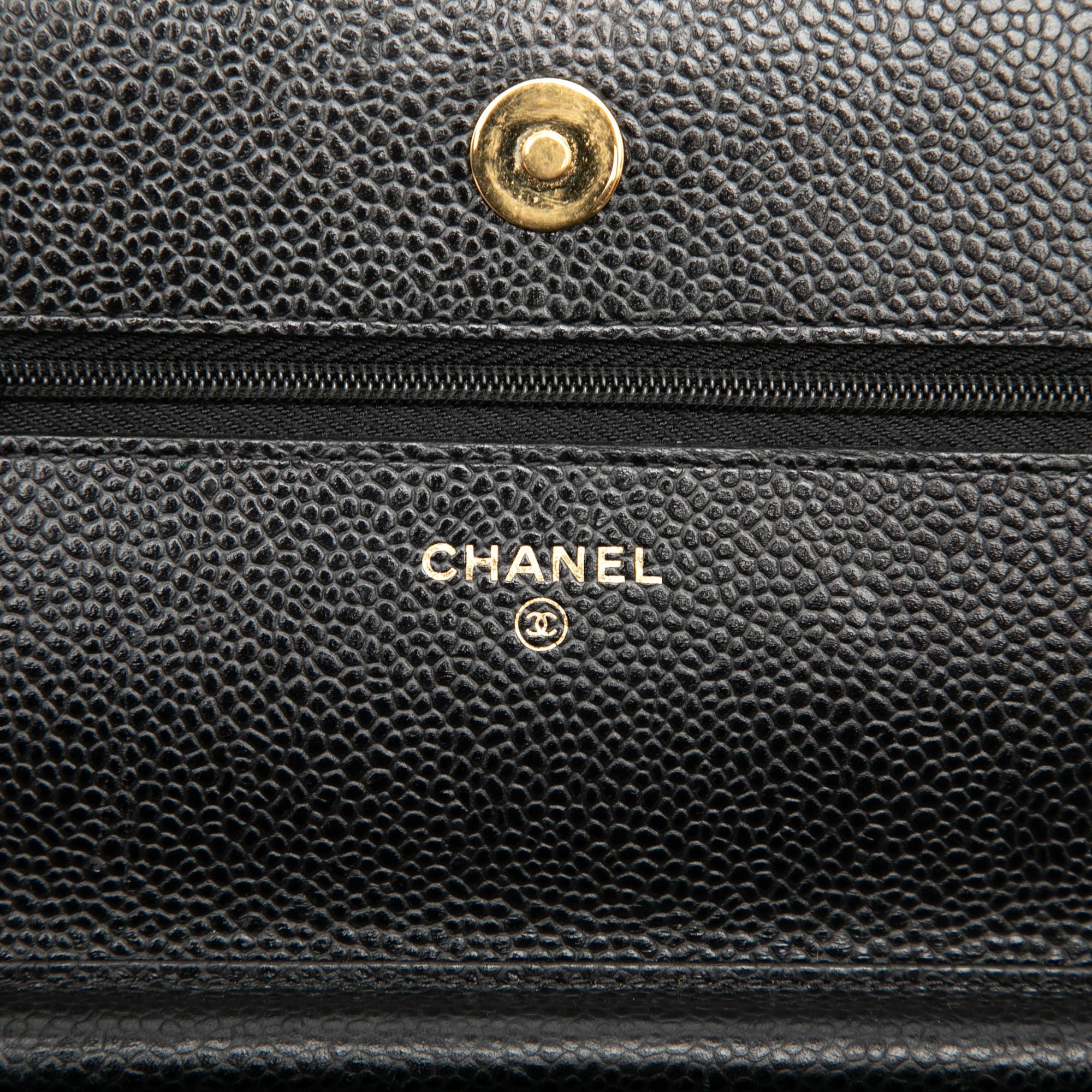 Chanel CC Matelassé Caviar Wallet on Chain