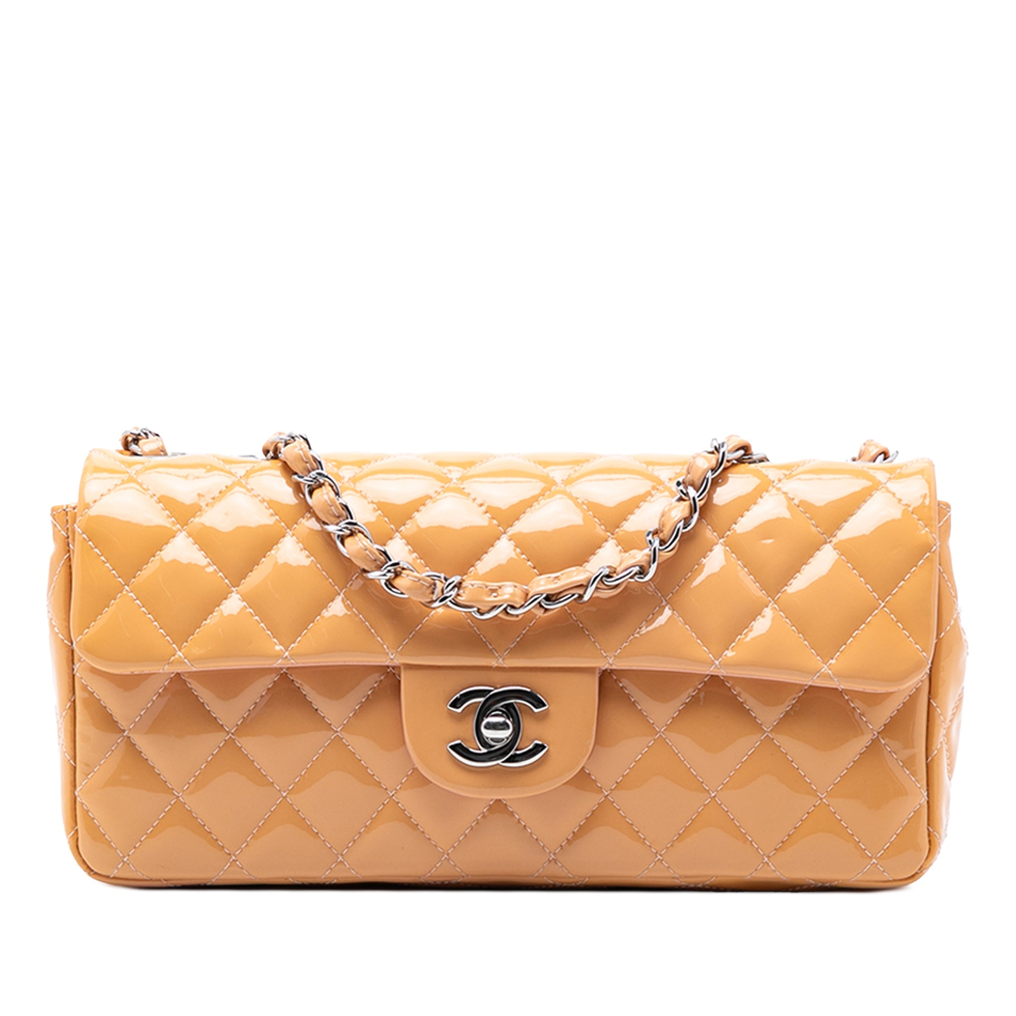 Chanel Classic Cuir verni East West Simple rabat