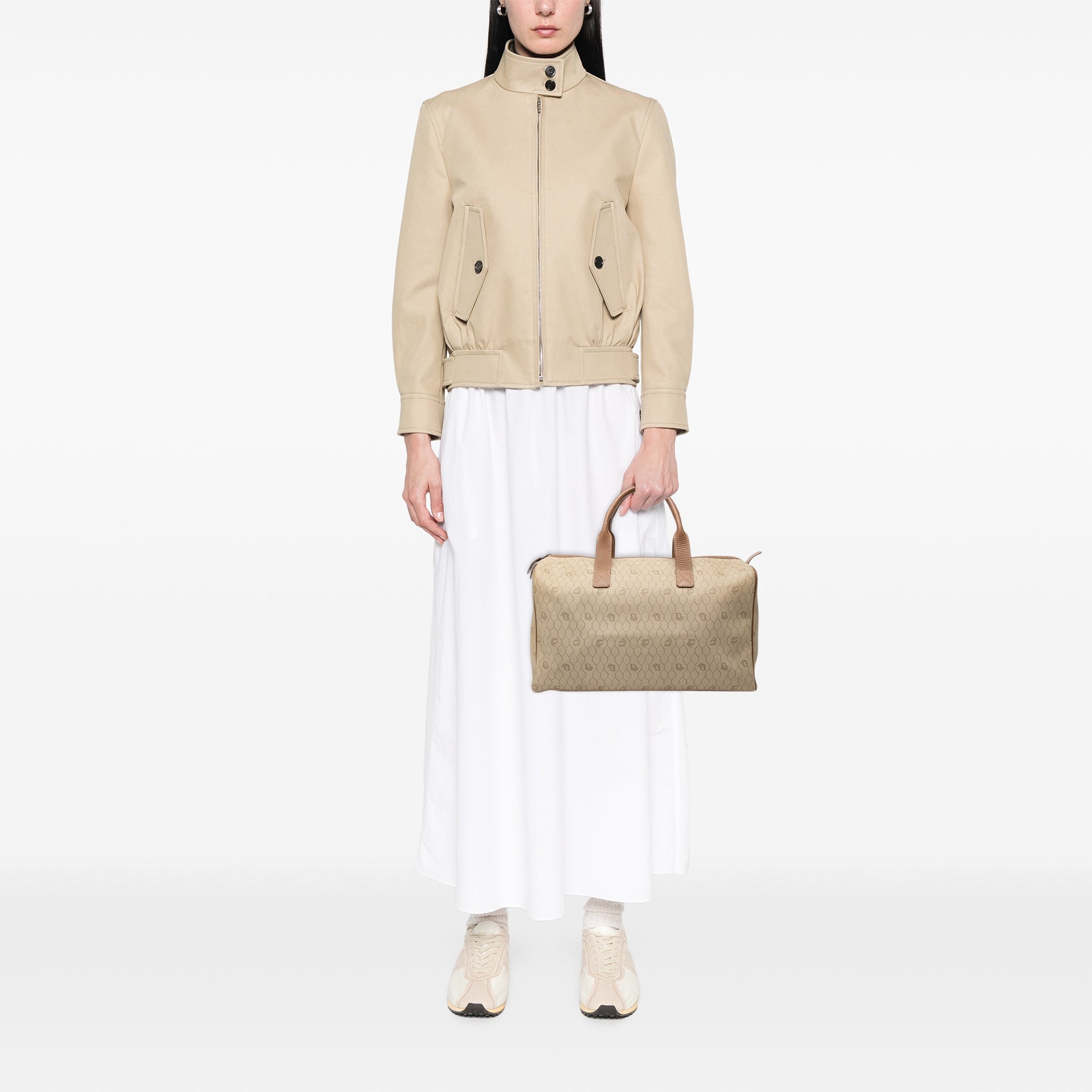 Dior Honeycomb Coated Toile Boston Sac