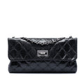 Chanel Glazed Crackled Cuir de veau Mademoiselle à rabat