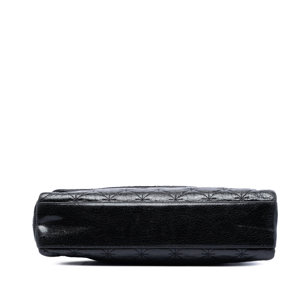 Chanel Glazed Crackled Cuir de veau Mademoiselle à rabat