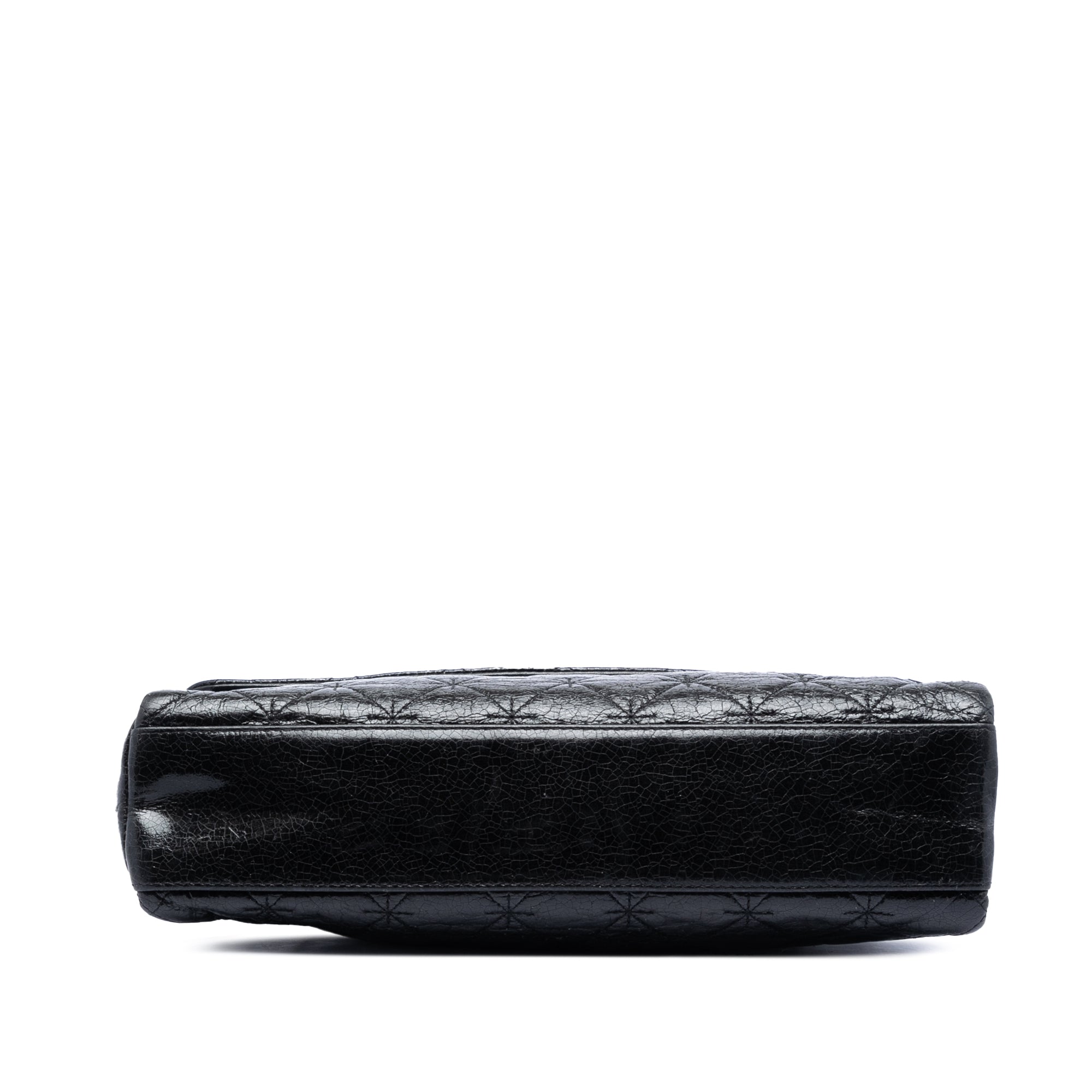 Chanel Glazed Crackled Cuir de veau Mademoiselle à rabat