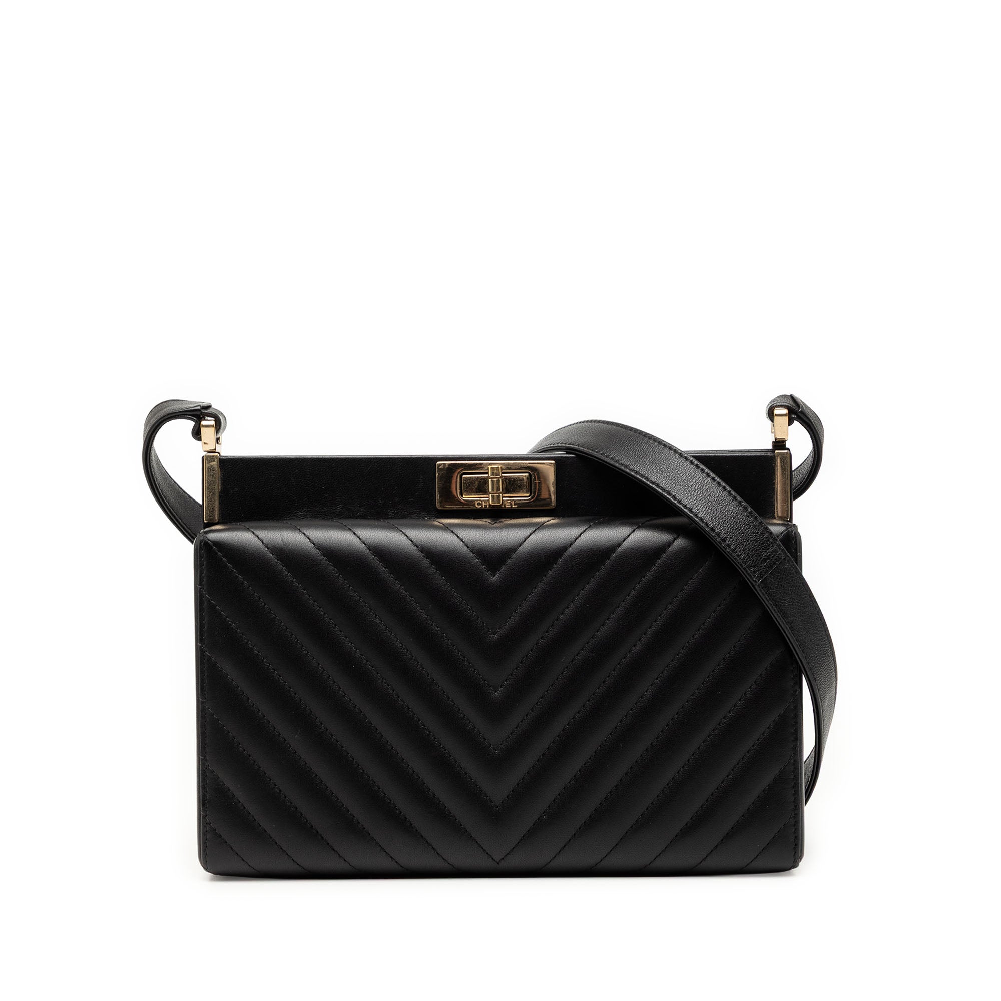 Chanel Chevron Cuir d’agneau Reissue 2.55 Frame Sac porté croisé