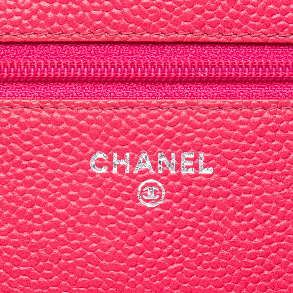 Chanel Caviar Bicolor CC Wallet on Chain