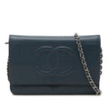 Chanel CC Caviar Wallet on Chain