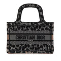 Dior Mizza Mini brodé Toile Leopard Book Cabas