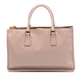 Prada Saffiano Lux Double Zip Frame Cabas