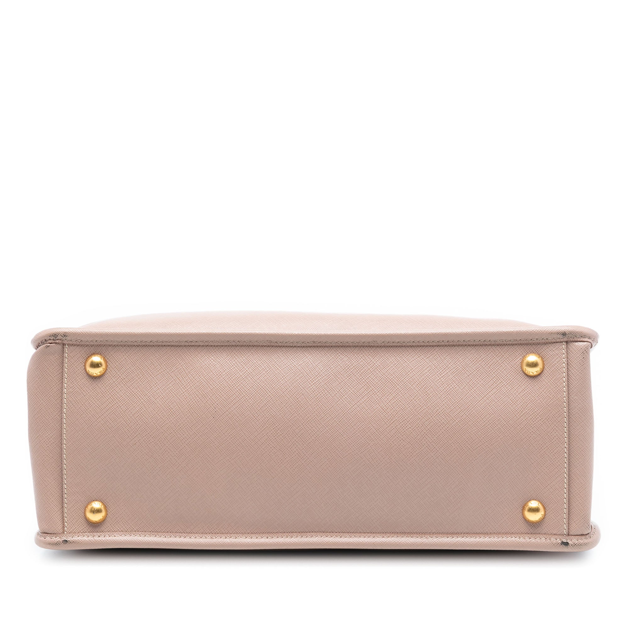 Prada Saffiano Lux Double Zip Frame Cabas