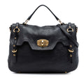 Miu Miu Cervo Deerskin Buckles East West Sac