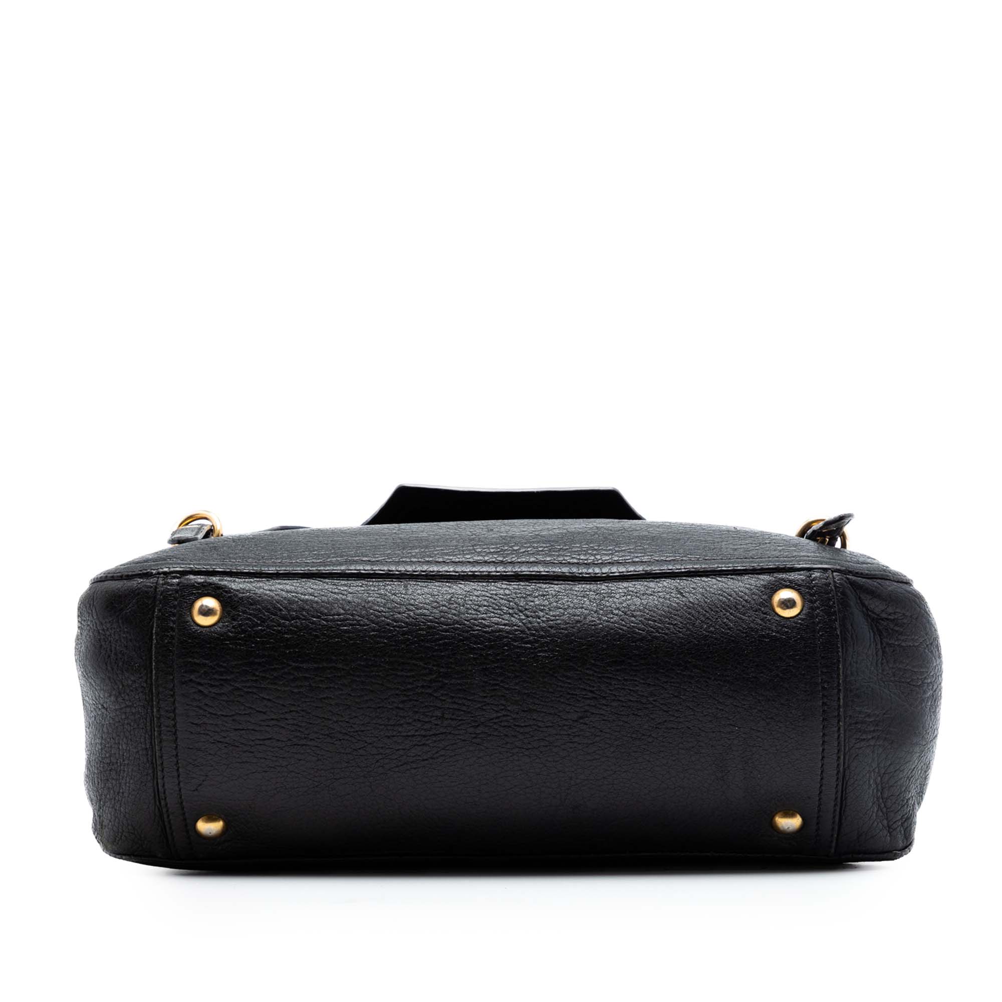 Miu Miu Cervo Deerskin Buckles East West Sac